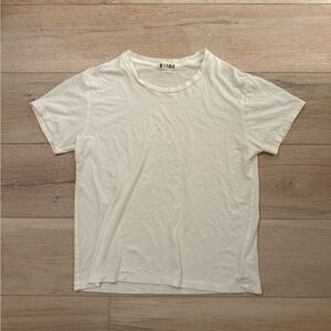 ETERNE Boyfriend cotton and modal blend jersey T-shirt / size small